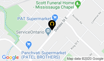 Pizza Hut in Mississauga map