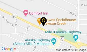 Pizza Hut in Dawson Creek map