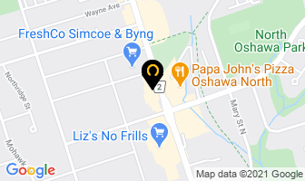 Pizzaville in Oshawa map