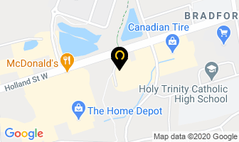 Pizzaville in Bradford West Gwillimbury map