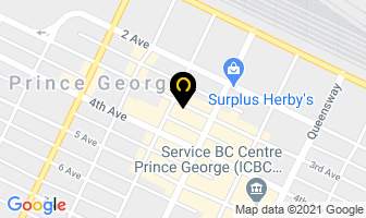 Plateau Clothing in Prince George map
