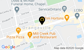 Playfair Dental Centre in Orangeville map