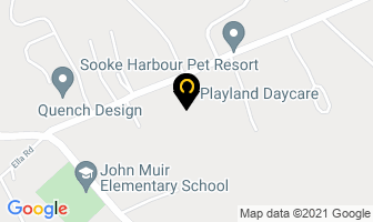 Playland Daycare in Sooke map