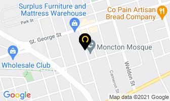 Point Click Media Productions in Moncton map