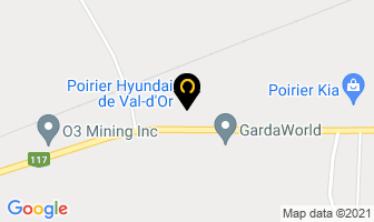 Poirier Hyundai in Val-d'Or map