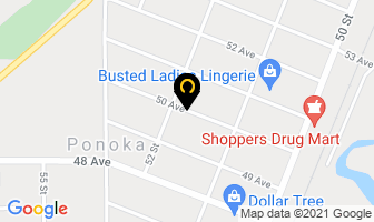 Ponoka Funeral Home in Midland map