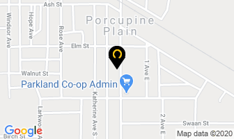 Porcupine Plain Hotel in Division No. 14 map