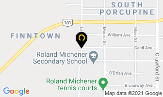 Porcupine Regional School in Steinbach map