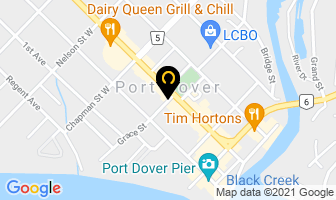Port Dover Board Of Trade in Bathurst map