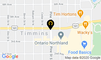 Positively Timmins in Timmins map