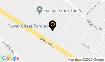 Power Cheer Toronto in Mississauga map