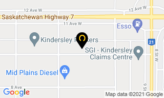Prairie Mud Service in Kindersley map