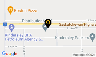 Precision Inst & Supply Dnow in Kindersley map