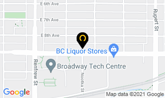 Premier Glass in Vancouver map