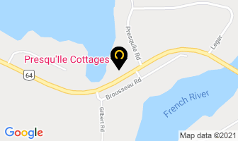 Presqu'ile Cottages in Sudbury District map