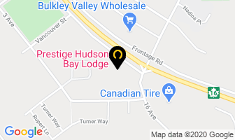 Prestige Hudson Bay Lodge in Smithers map