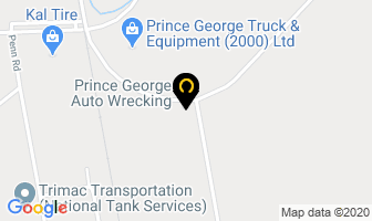 Prince George Auto Wrecking Ltd in Prince George map