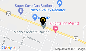 Prince Motel in Merritt map