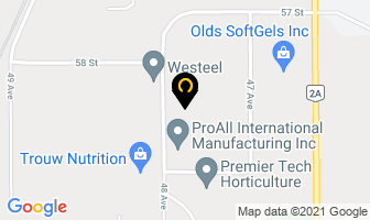 Proall International Manufacturing Inc in Olds map
