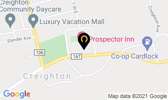 Prospector Inn in Creighton map