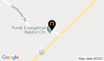 Purdy Evangelical Baptist Church in Combermere map