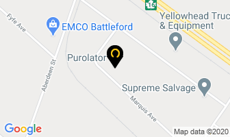 Purolator in North Battleford map
