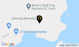 Qimmiq Kennels in Yellowknife map