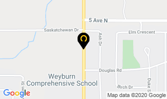Queen Elizabeth School in Weyburn map