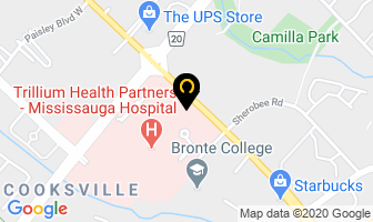 Queensway Orthotic Centre in Mississauga map
