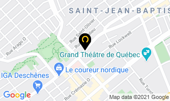 Qu&egrave;bec Ink in Ville de Québec map