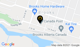 Quikway Air Services Inc in Brooks map