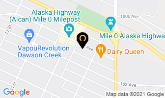 Quilting B Fabric Shop in Dawson Creek map