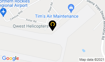 Qwest Helicopters Inc in Fort Nelson map