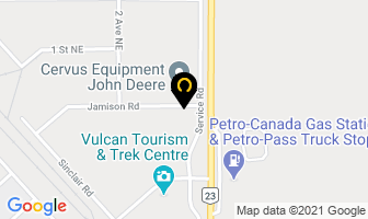 R A West International Inc in Vulcan map