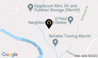 R Hack Holdings Mini Storage in Merritt map