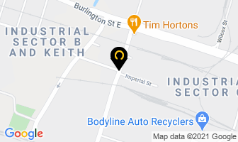 Radial Sheet Metal & Roofing Inc in Hamilton map