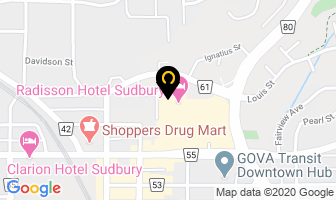 Radisson Hotel Sudbury in Sudbury map