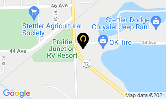 Railside Design in Stettler map