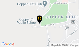Rainbow District School Board Elementary Schools - Copper Cliff Public School in Sudbury map