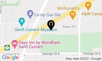 Rainbow Motel in Swift Current map