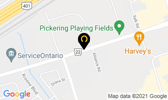 Rapid City Transportation in Pickering map