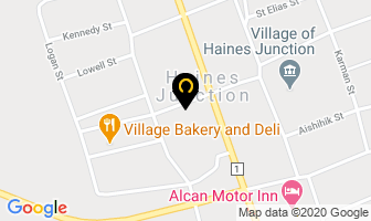 Raven Hotel in Haines Junction map