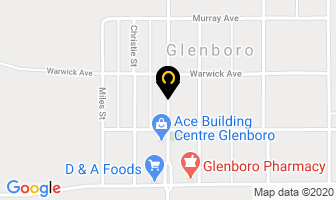 Raystone Memorial Centre in Glenboro map