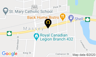 Rbc Royal Bank in Massey map