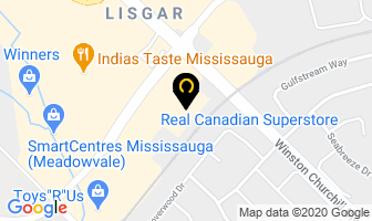 Real Canadian Superstore in Mississauga map