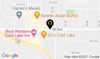 Realty Executives in Cold Lake map