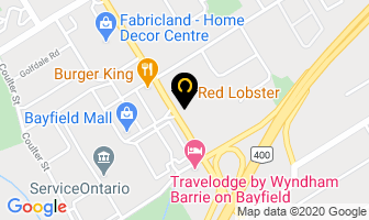 Red Lobster in Barrie map