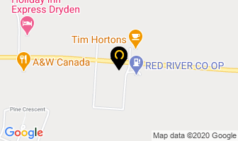 Red River Co-Op in Dryden map