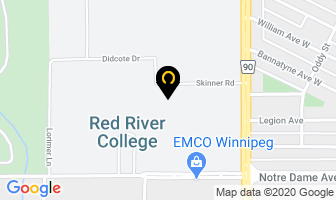 Red River College in Winnipeg map