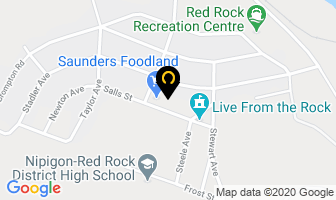 Red Rock Quik Mart in Thunder Bay District map